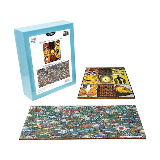 Wooden Jigsaw Puzzle Set - Yellow Fish &#x26; Miami Fish: 413 Pcs